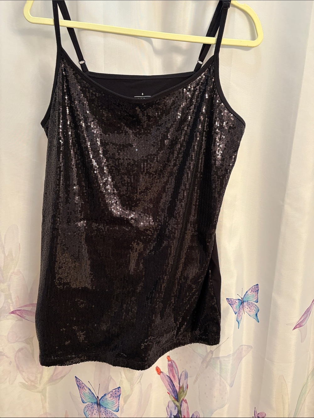 Size 3 Torrid Black Sequin Cami Tank Top